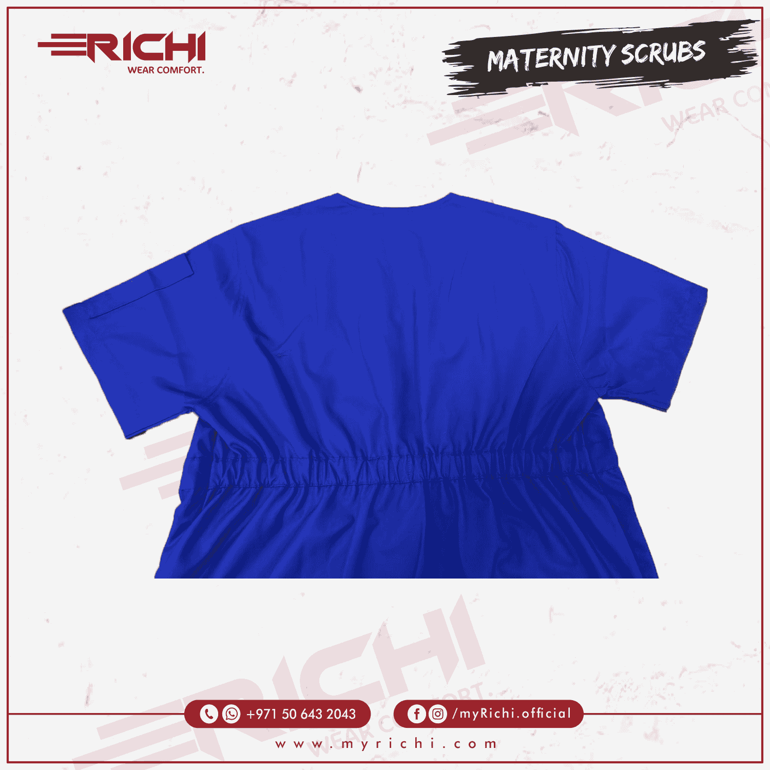 RICHI Scrubs Maternity Scrubs – Premium Viscose Medical Uniform - Full Set - Image 3