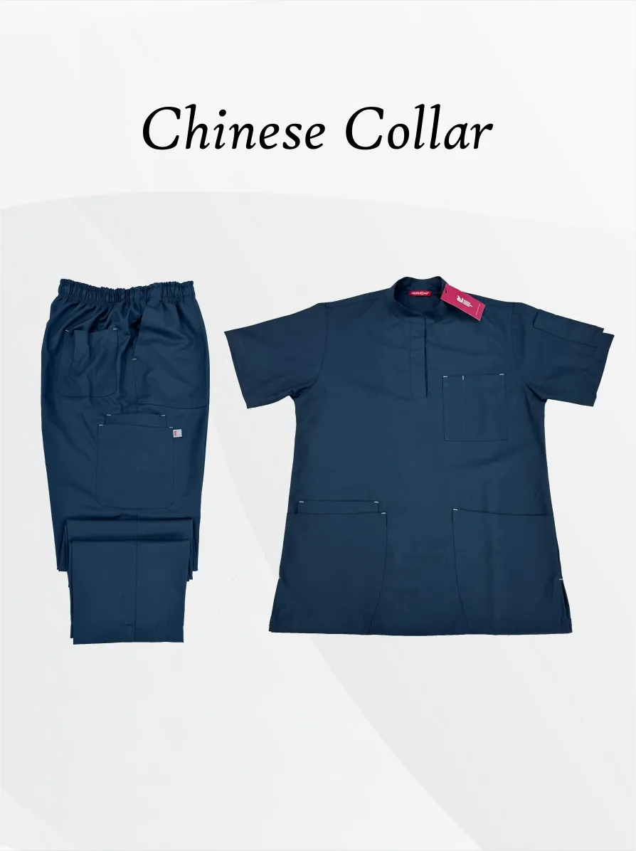 Chinese Collar Unisex Scrubs – Premium Viscose Fabric - Image 2