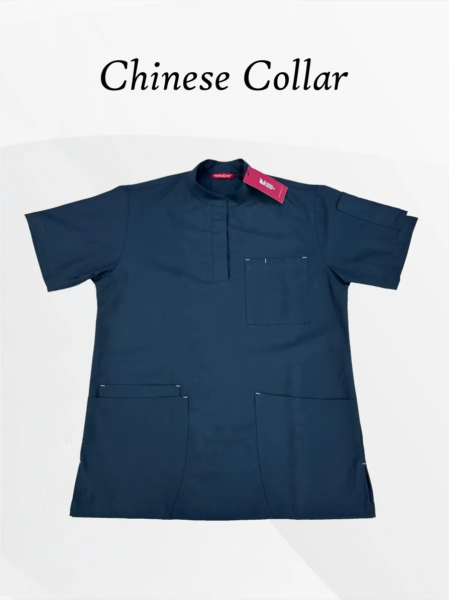 Chinese Collar Unisex Scrubs – Premium Viscose Fabric - Image 3